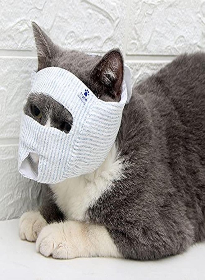 A+a Pets' Soft & Breathable Cat Anti-Bite Mask/Muzzle (Eyes Open, S) - Image 1